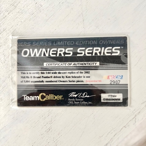 Nascar, M&Ms, Vintage, 2002, Limited Edition, Pontiac, 1:64 Scale, Die-Cast, Car - Picture 9 of 16